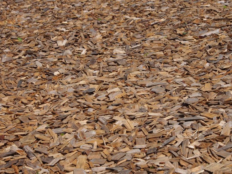 Mulching with Hardwood Chips